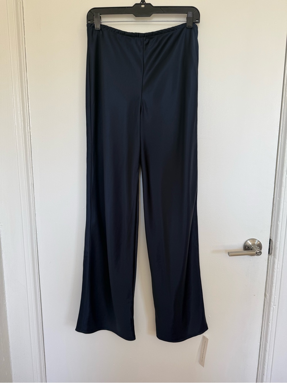 Reformation Gale Navy Wide-Leg Elastic-Waist Pants NWT